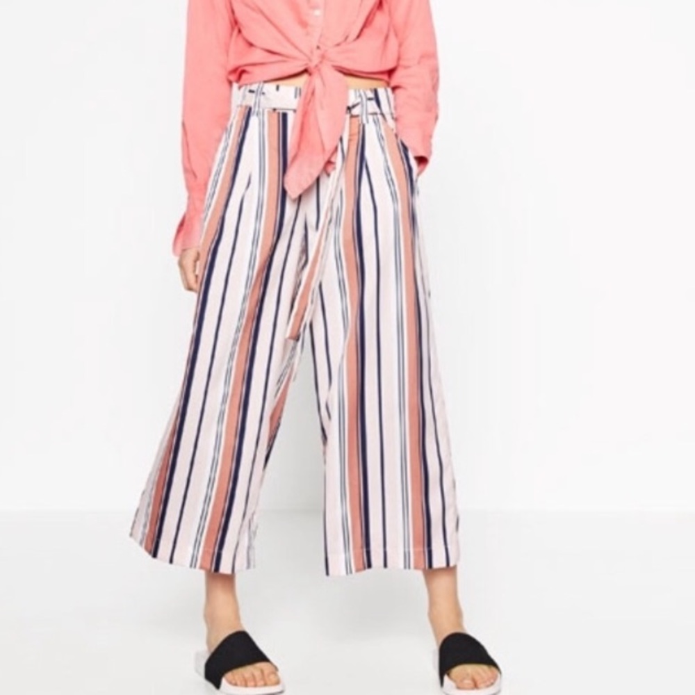 Zara pink culottes
